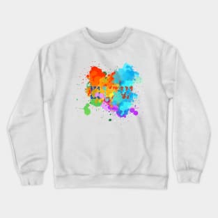 Colorful Splash with Hebrew: "Shalom" Crewneck Sweatshirt